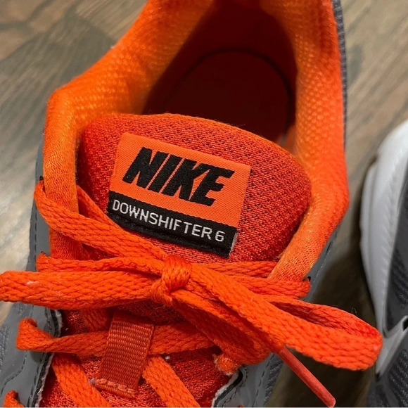Nike Downshifter 6 Running Shoes Grey/Orange Mens 13 684652-005 - Picture 8 of 13